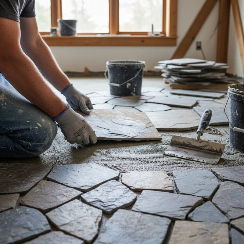 Slate Floor Installation in Alpharetta, GA
