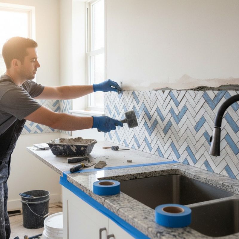 Mosaic Backsplash Installation in Wilmington, NC