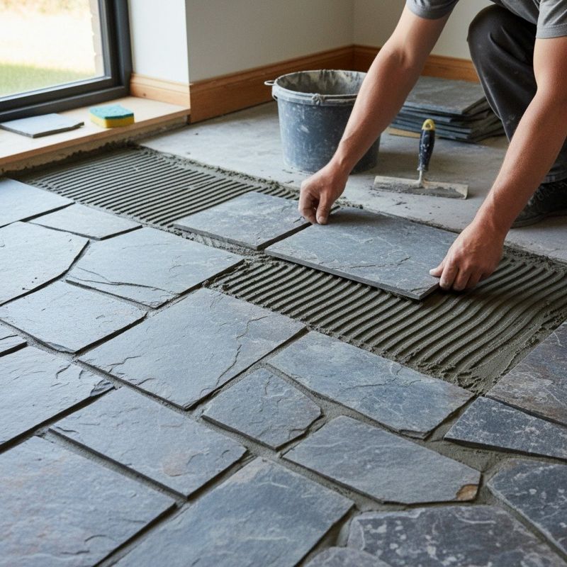 Slate Floor Installation in Kansas City, KS