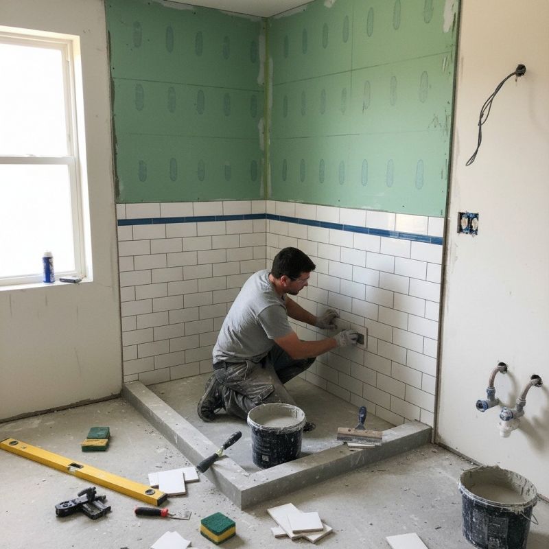 Tile Shower Floor Installation in Denver County, CO