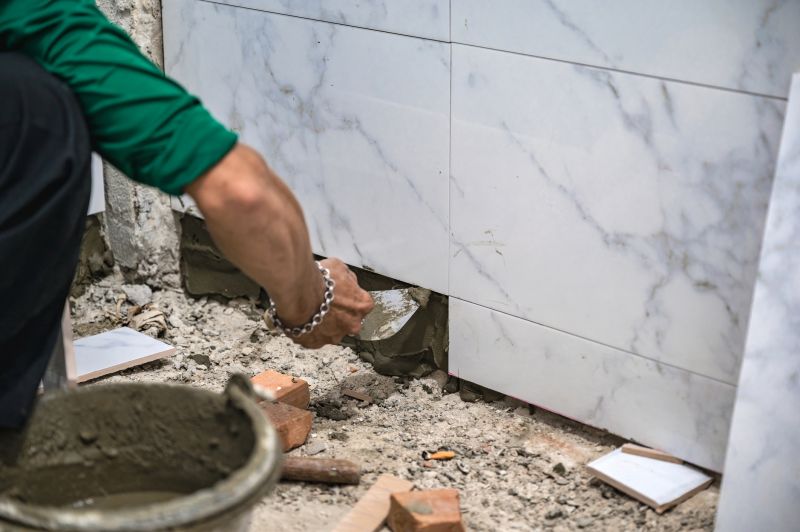 White Marble Tile Installation in Overland Park, KS